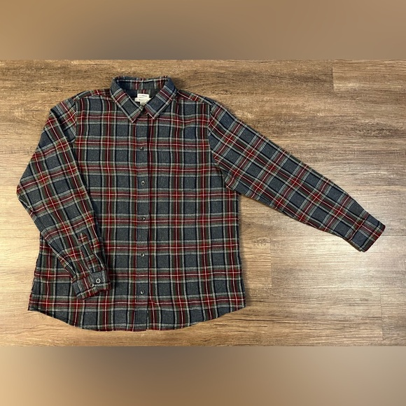 LL Bean Women's Top Scotch Plaid Flannel Shirt Relaxed Fit Large Button Up - Picture 1 of 7